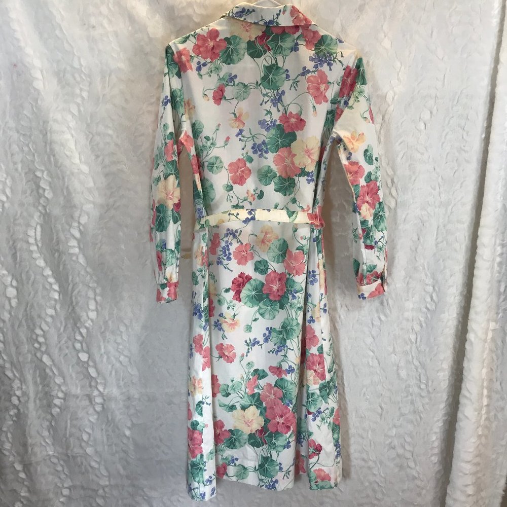 Vintage Classic 50' 60's Dress Morning Glory Print - Picture 9 of 11